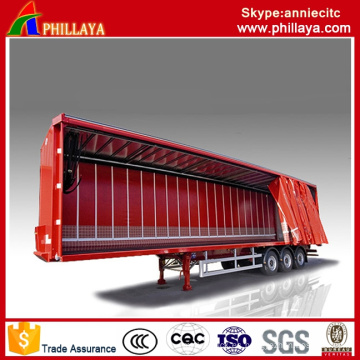 Box Cargo Side Container Semi Curtain Trailer